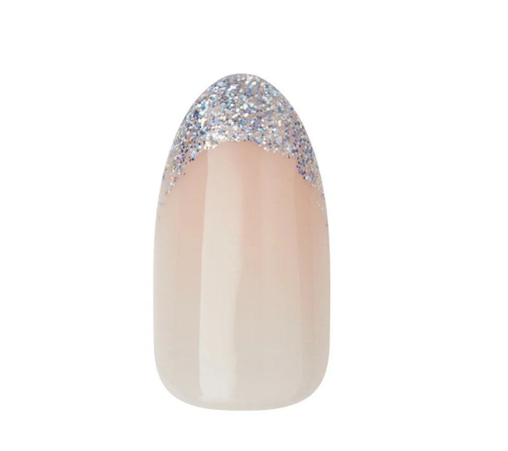 imPRESS Holiday Press-On Nails Greatest Gift Gray Medium Length Almond Shape New